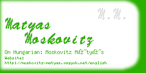 matyas moskovitz business card
